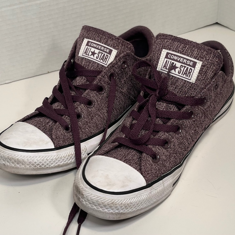 Converse All Star Dark Purple Classic knit style - Ladies Women 10